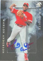 Marlon Anderson Signed 1999 SkyBox E-X Century E-Xquisite Baseball Card - Philadelphia Phillies - PastPros