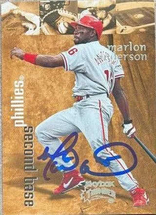 Marlon Anderson Signed 1999 Skybox Thunder Baseball Card - Philadelphia Phillies