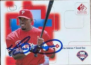 Marlon Anderson Signed 1999 SP Signature Edition Baseball Card - Philadelphia Phillies