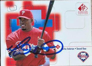 Marlon Anderson Signed 1999 SP Signature Edition Baseball Card - Philadelphia Phillies - PastPros