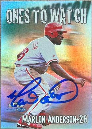 Marlon Anderson Signed 1999 Sports Illustrated Ones to Watch Baseball Card - Philadelphia Phillies - PastPros