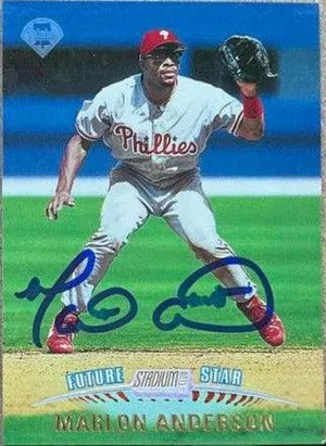 Marlon Anderson Signed 1999 Stadium Club Baseball Card - Philadelphia Phillies