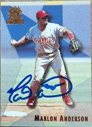 Marlon Anderson Signed 1999 Topps Stars Baseball Card - Philadelphia Phillies