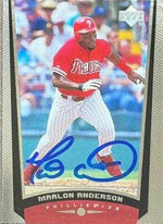 Marlon Anderson Signed 1999 Upper Deck Baseball Card - Philadelphia Phillies