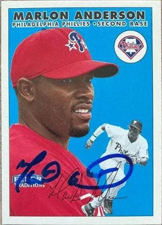 Marlon Anderson Signed 2000 Fleer Tradition Baseball Card - Philadelphia Phillies