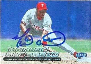 Marlon Anderson Signed 2000 Fleer Ultra Baseball Card - Philadelphia Phillies