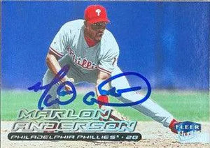 Marlon Anderson Signed 2000 Fleer Ultra Baseball Card - Philadelphia Phillies - PastPros