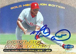 Marlon Anderson Signed 2000 Fleer Ultra Gold Medallion Baseball Card - Philadelphia Phillies - PastPros