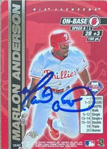 Marlon Anderson Signed 2000 MLB Showdown 1st Edition Baseball Card - Philadelphia Phillies