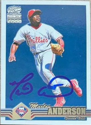 Marlon Anderson Signed 2000 Pacific Paramount Baseball Card - Philadelphia Phillies
