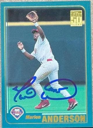 Marlon Anderson Signed 2001 Topps Baseball Card - Philadelphia Phillies