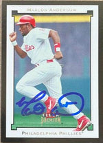 Marlon Anderson Signed 2002 Fleer Premium Baseball Card - Philadelphia Phillies - PastPros