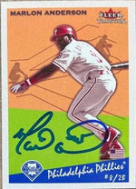 Marlon Anderson Signed 2002 Fleer Tradition Baseball Card - Philadelphia Phillies SP