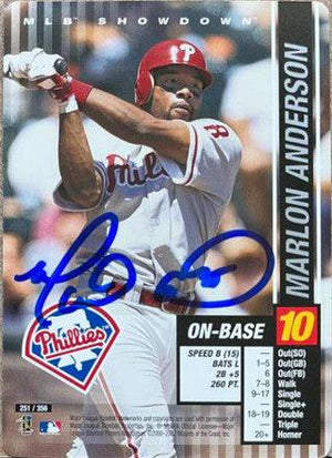 Marlon Anderson Signed 2002 MLB Showdown Baseball Card - Philadelphia Phillies - PastPros