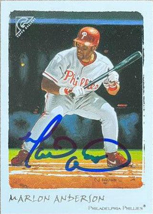 Marlon Anderson Signed 2002 Topps Gallery Baseball Card - Philadelphia Phillies - PastPros