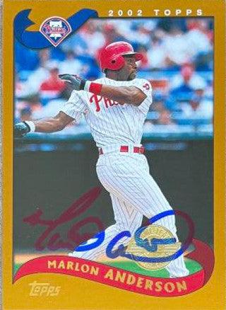 Marlon Anderson Signed 2002 Topps Home Team Advantage Baseball Card - Philadelphia Phillies - PastPros