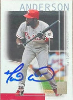 Marlon Anderson Signed 2002 Topps Reserve Baseball Card - Philadelphia Phillies