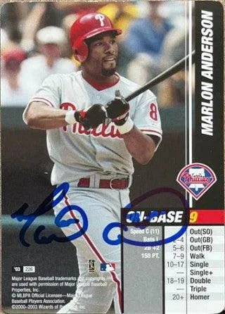 Marlon Anderson Signed 2003 MLB Showdown Baseball Card - Philadelphia Phillies