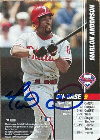 Marlon Anderson Signed 2003 MLB Showdown Baseball Card - Philadelphia Phillies - PastPros