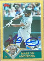 Marlon Anderson Signed 2003 Topps Traded & Rookies Gold Baseball Card - Tampa Bay Rays