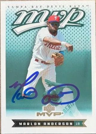Marlon Anderson Signed 2003 Upper Deck MVP Baseball Card - Tampa Bay Devil Rays