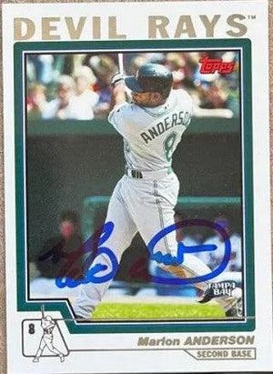Marlon Anderson Signed 2004 Topps Baseball Card - Tampa Bay Devil Rays