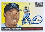 Marlon Anderson Signed 2004 Topps Heritage Baseball Card - Tampa Bay Devil Rays