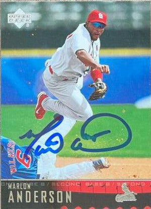 Marlon Anderson Signed 2004 Upper Deck Baseball Card - St Louis Cardinals - PastPros