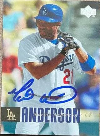 Marlon Anderson Signed 2006 Upper Deck Baseball Card - Los Angeles Dodgers