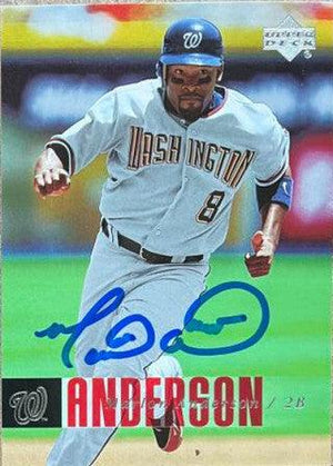 Marlon Anderson Signed 2006 Upper Deck Baseball Card - Washington Nationals - PastPros