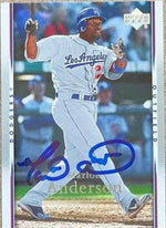 Marlon Anderson Signed 2007 Upper Deck Baseball Card - Los Angeles Dodgers