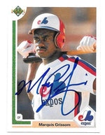 Marquis Grissom Signed 1991 Upper Deck Baseball Card - Montreal Expos - PastPros