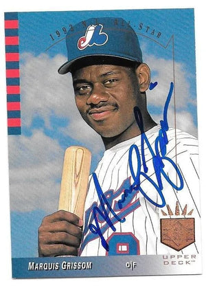 Marquis Grissom Signed 1993 SP Baseball Card - Montreal Expos