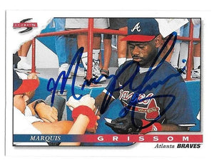 Marquis Grissom Signed 1996 Score Baseball Card - Atlanta Braves