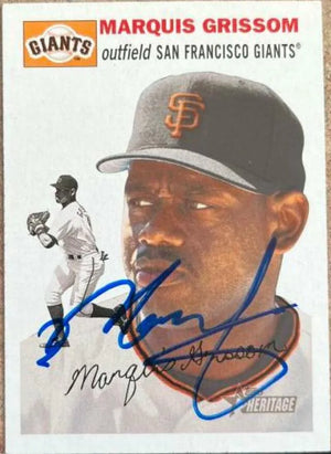 Marquis Grissom Signed 2003 Topps Heritage Baseball Card - San Francisco Giants - PastPros