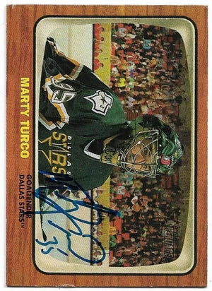 Marty Turco Signed 2002-03 Topps Heritage Hockey Card - Dallas Stars