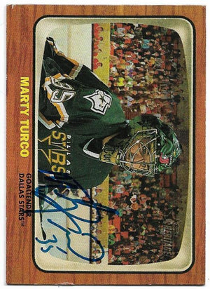Marty Turco Signed 2002-03 Topps Heritage Hockey Card - Dallas Stars - PastPros