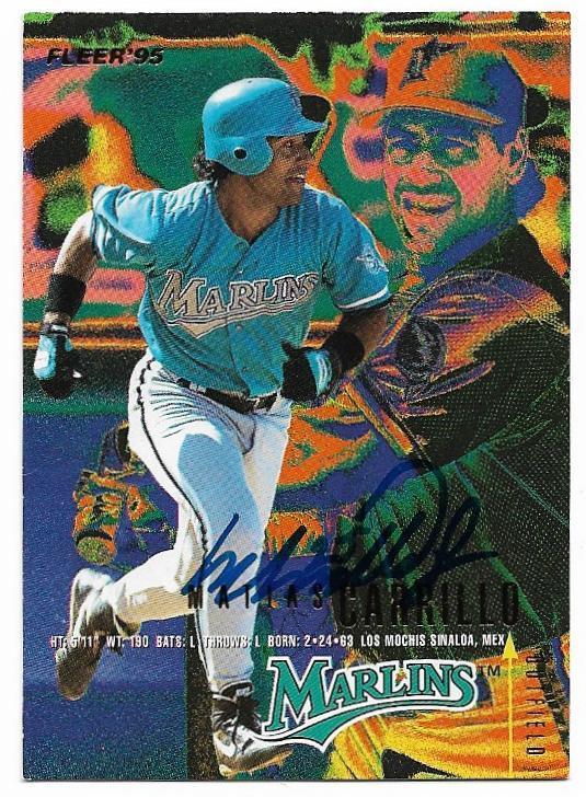 Matias Carrillo Signed 1995 Fleer Baseball Card - Florida Marlins - PastPros