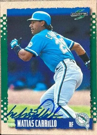 Matias Carrillo Signed 1995 Score Baseball Card - Florida Marlins