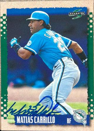 Matias Carrillo Signed 1995 Score Baseball Card - Florida Marlins - PastPros