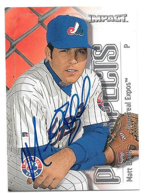 Matt Blank Signed 2000 Fleer Impact Baseball Card - Montreal Expos - PastPros