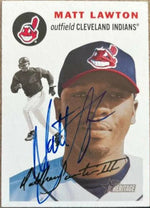 Matt Lawton Signed 2003 Topps Heritage Baseball Card - Minnesota Twins