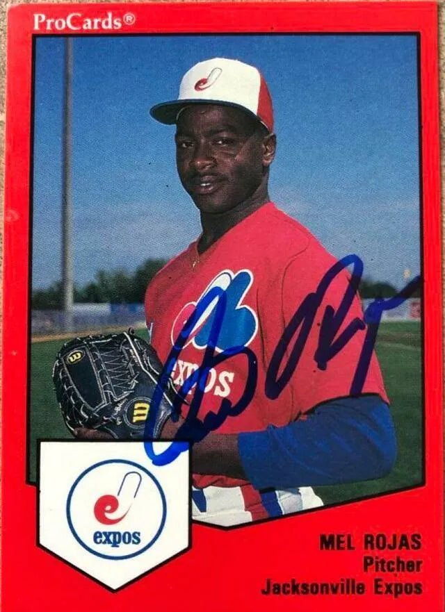 Mel Rojas Signed 1989 Pro Cards Baseball Card - Montreal Expos