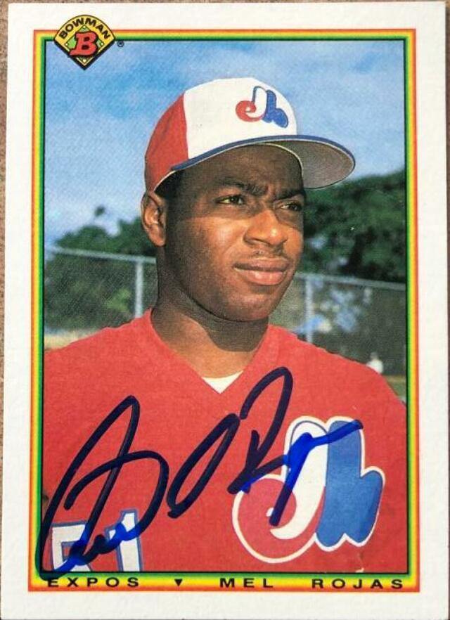 Mel Rojas Signed 1990 Bowman Baseball Card - Montreal Expos - PastPros
