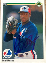 Mel Rojas Signed 1990 Upper Deck Baseball Card - Montreal Expos