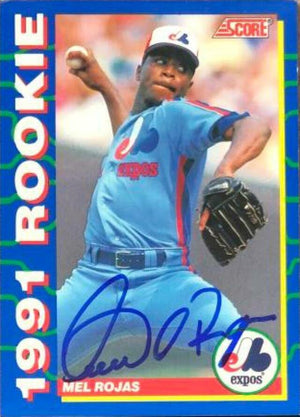 Mel Rojas Signed 1991 Score Rookies Baseball Card - Montreal Expos - PastPros