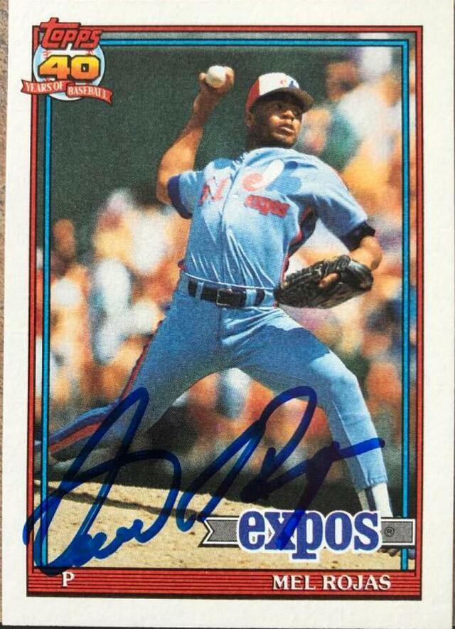 Mel Rojas Signed 1991 Topps Baseball Card - Montreal Expos - PastPros