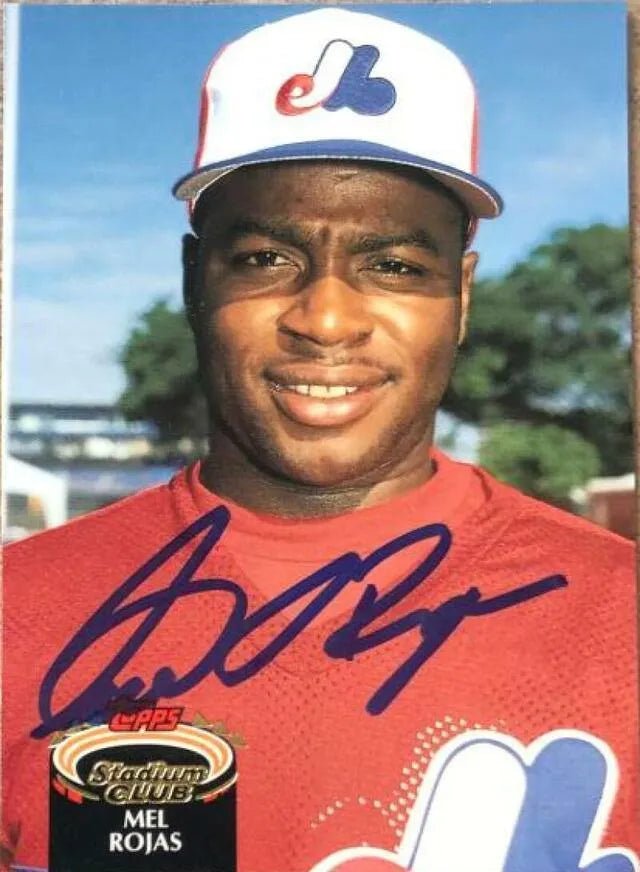 Mel Rojas Signed 1992 Topps Stadium Baseball Card - Montreal Expos