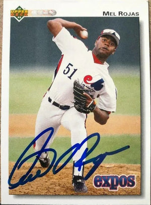 Mel Rojas Signed 1992 Upper Deck Baseball Card - Montreal Expos