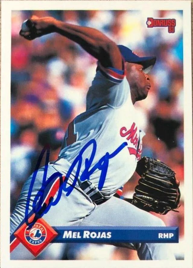 Mel Rojas Signed 1993 Donruss Baseball Card - Montreal Expos